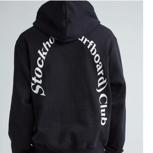 NWT! STOCKHOLM (SURFBOARD) CLUB Bjorn Back Logo Graphic Hoodie Size M - Picture 2 of 7